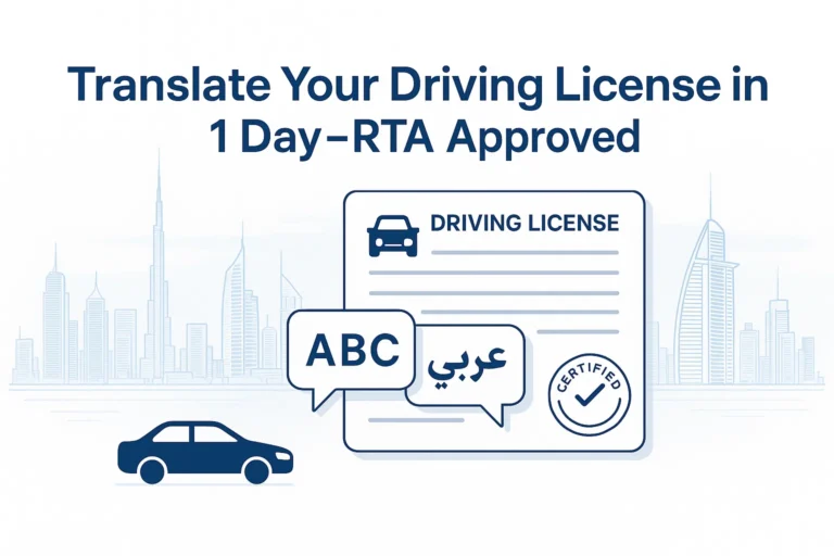 Certified Driving License Translation Across the UAE