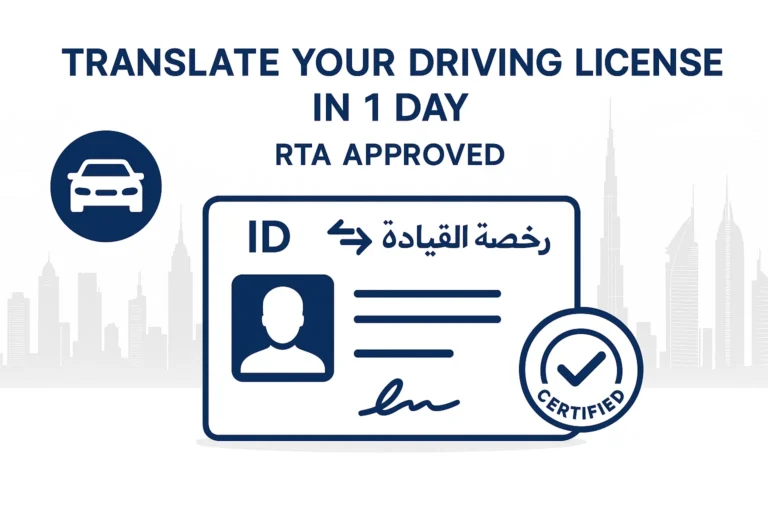 Certified Driving License Translation Across the UAE